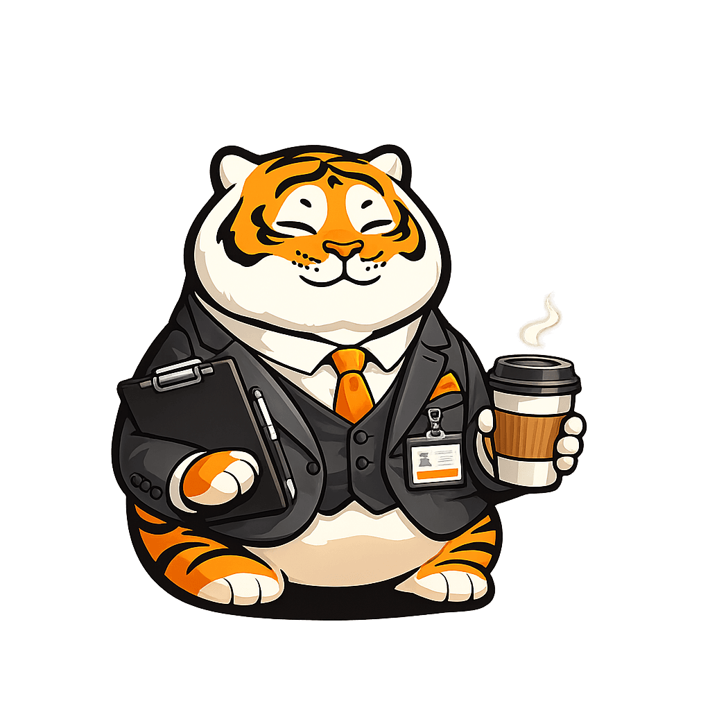 TinyProducts Tiger Business Mascot